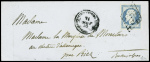 3 lettres : n°14 obl grille + CAD "Corps expéditio