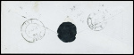 3 lettres : n°14 obl grille + CAD "Corps expéditio