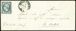 3 lettres : n°14 obl grille + CAD "Corps expéditio