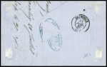 N°14 obl grille sarde + CAD sarde "Chambery" (1860