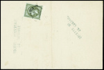 5 lettres AFF n°19, 1c olive (1) et n°20, 5c vert 