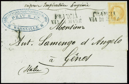 2 lettres de Marseille pour Gênes AFF n°23 et 31 o