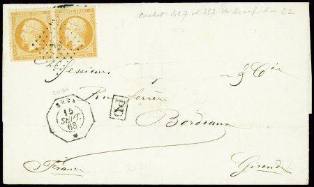 N°23 en paire obl ancre + CAD octogonal "Cuba *" (