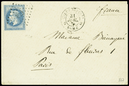 N°29 20c bleu, obl losange de points "CER 2" + CAD