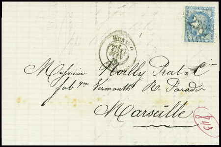 N°29 obl GC 2387 + T17 Monaco (11 juin 70) sur let