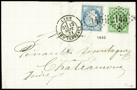 N°42, bonnes marges équilibrées + n°37 obl GC 2145