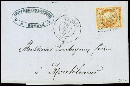 N°48 40c orange, 8 lettres, nuances diverses, tous