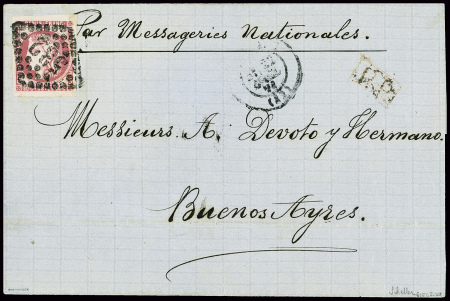 N°49 80c rose, obl GC 532 sur lettre de Bordeaux p