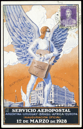 Argentine n°306 obl Buenos Aires (29.2.28) sur car