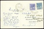 Brésil n°205 + 208 obl Pernambouc sur carte postal