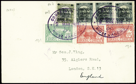 Brésil PA7 + PA8, 3 pièces + 191 + 192, 2 pièces o