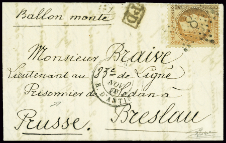 Etoile 8 / N° 31 avec Cad PARIS R. D'ANTIN. Lettre