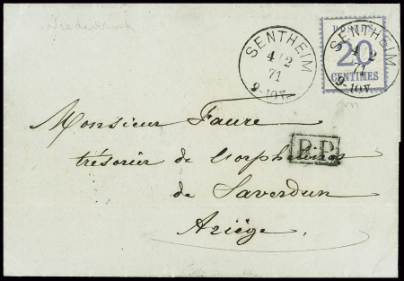 SENTHEIM / Als. N° 6 pour SAVERDUN Ariège le 04 fé