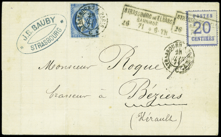  Affranchissement Mixte du 26 juin 71 / Als n° 6 (