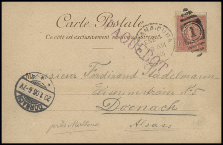 N°129 obl Duplex "Habana Cuba 1" (1906) + griffe v