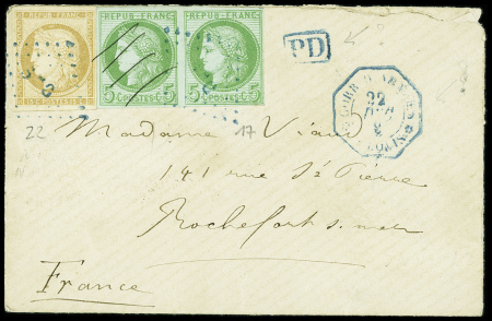 Colonies générales n°17 en paire + n°22 obl losang