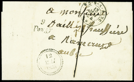 AUBE  LST avec T15 Arcis-s-Aube (1854) + dateur B +