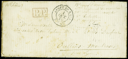 Lettre en franchise avec CAD "Armée du Rhin Bau AM