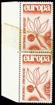 N°1455a Europa, spectaculaire variété impression sur