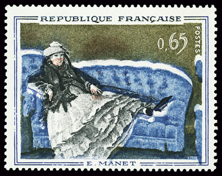 N°1364 E. Manet, variété couleur décalée avec superbe