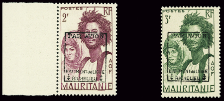 N°4 2f lilas-rose + n°5 3f vert, neufs **, TTB. Signés