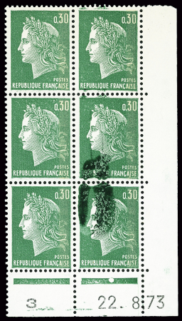 N°1611 30c vert Marianne de Cheffer : belle variété