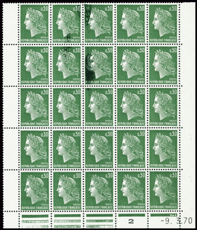 N°1611 30c vert Marianne de Cheffer : spectaculaire