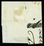 1854 40c. Deep red, corner marginal example tied to