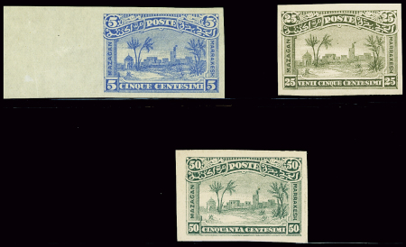 N°53a, 55a et 56 5c, 25c, 50c : Tous les trois non