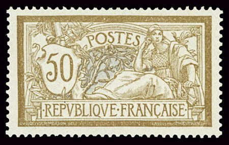 N°120 Merson, 50c brun et gris, très bon centrage,