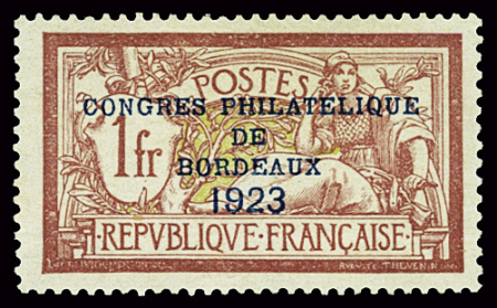 N°182 Congrès philatélique de Bordeaux, bon centrage,