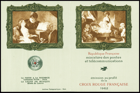 N°2011A Croix-Rouge 1962, 2ème tirage en lilas foncé
