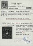 Type 24, sehr gut gerandet , mit schwarzem PP entwertet,