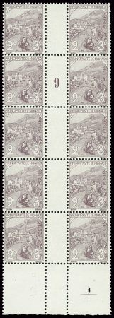 N°27 Orphelins 2c +3c en bloc de 10 interpanneau avec