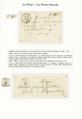 LE PLOT Deux lettres sur page d'exposition : "Le Plot"