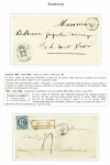 ANNECY 1860-1876, 22 lettres sur pages d'exposition