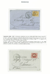 ANNECY 1860-1876, 22 lettres sur pages d'exposition
