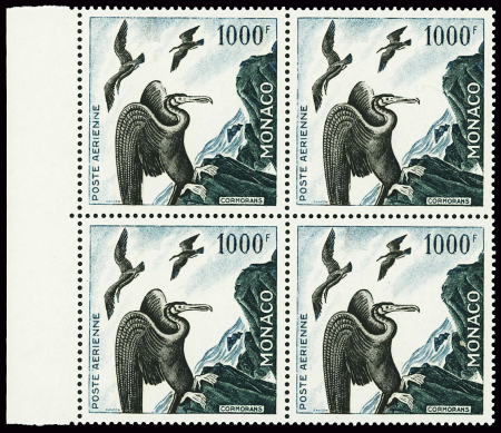 POSTE AERIENNE N°68 1000f Cormorans, bloc de 4 bdf,