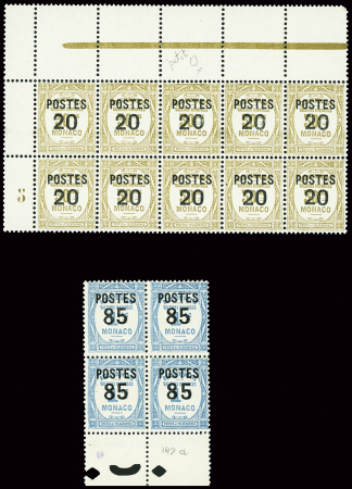 N°143 variété petit "0" dans un bloc de dix bdf portant