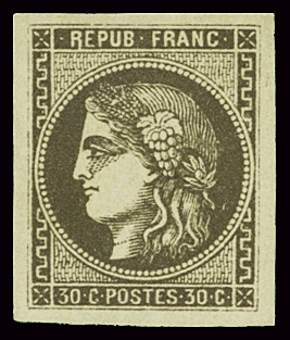 N°47e R relié au cadre, pièce avec 4 marges énormes,