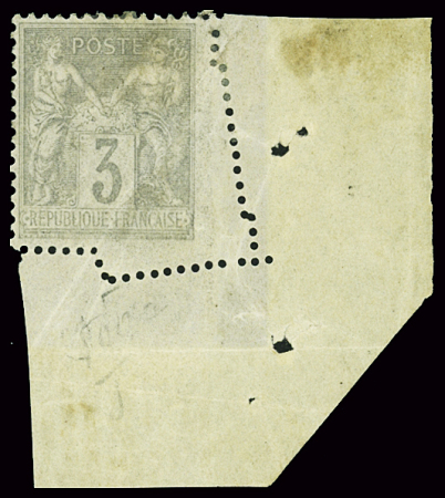 N°87 Superbe piquage coin de feuille, neuf *, R. TB,