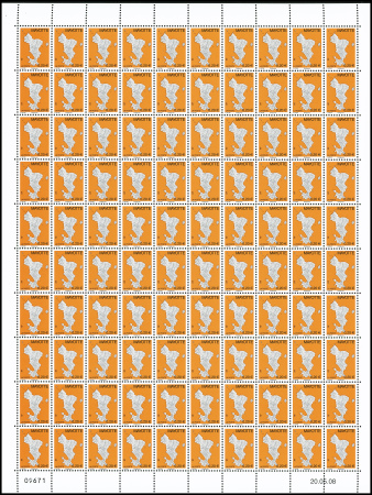 N°150a, 151a, 158a, 159a et 160a Les 5 valeurs en feuilles