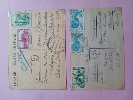 1938-1960 160 enveloppes et cartes postales toutes
