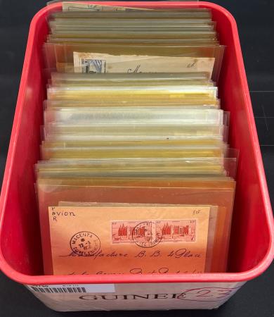 Guinée 1910-1958. 320 lettres, affranchissements variés