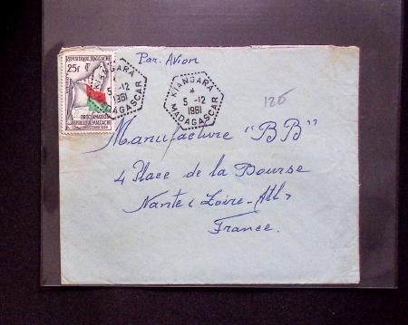 Madagascar. 1900-60env. 500 lettres variées dont oblitérations