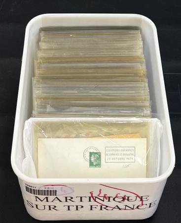 Martinique. 1950-1980env. 360 lettres affranchies en timbres