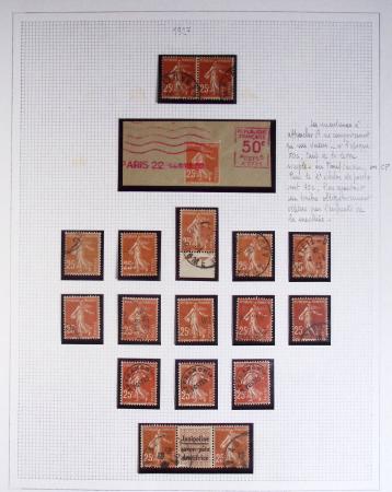 1849-1950, Ensemble de timbres représentant une collection