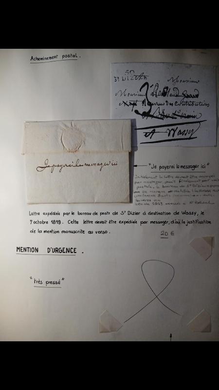 1712-1919, Collection de marques manuscrites : "Route