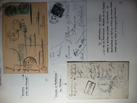 1712-1919, Collection de marques manuscrites : "Route