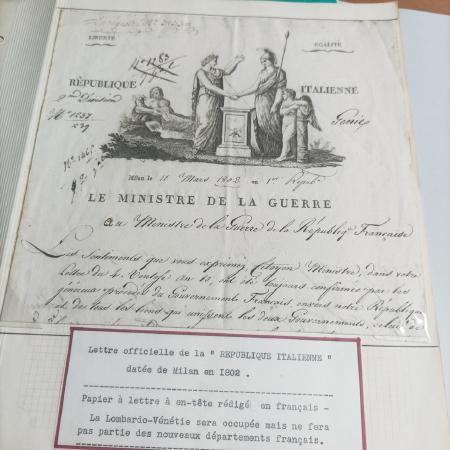 1797-1812, Seize lettres de l'ARMEE d'ITALIE couvrant